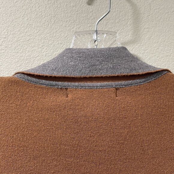 (NWT) BY DESIGN "Lexi" Long Sleeve Two Tone Open Front Cardigan, Brown/Gray - XL - Picture 6 of 8